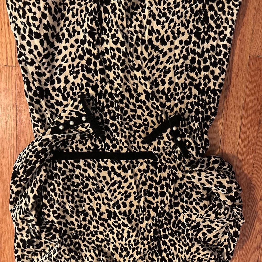 Batsheva Mini Tate Dress in Leopard Velvet - Picture 6 of 8